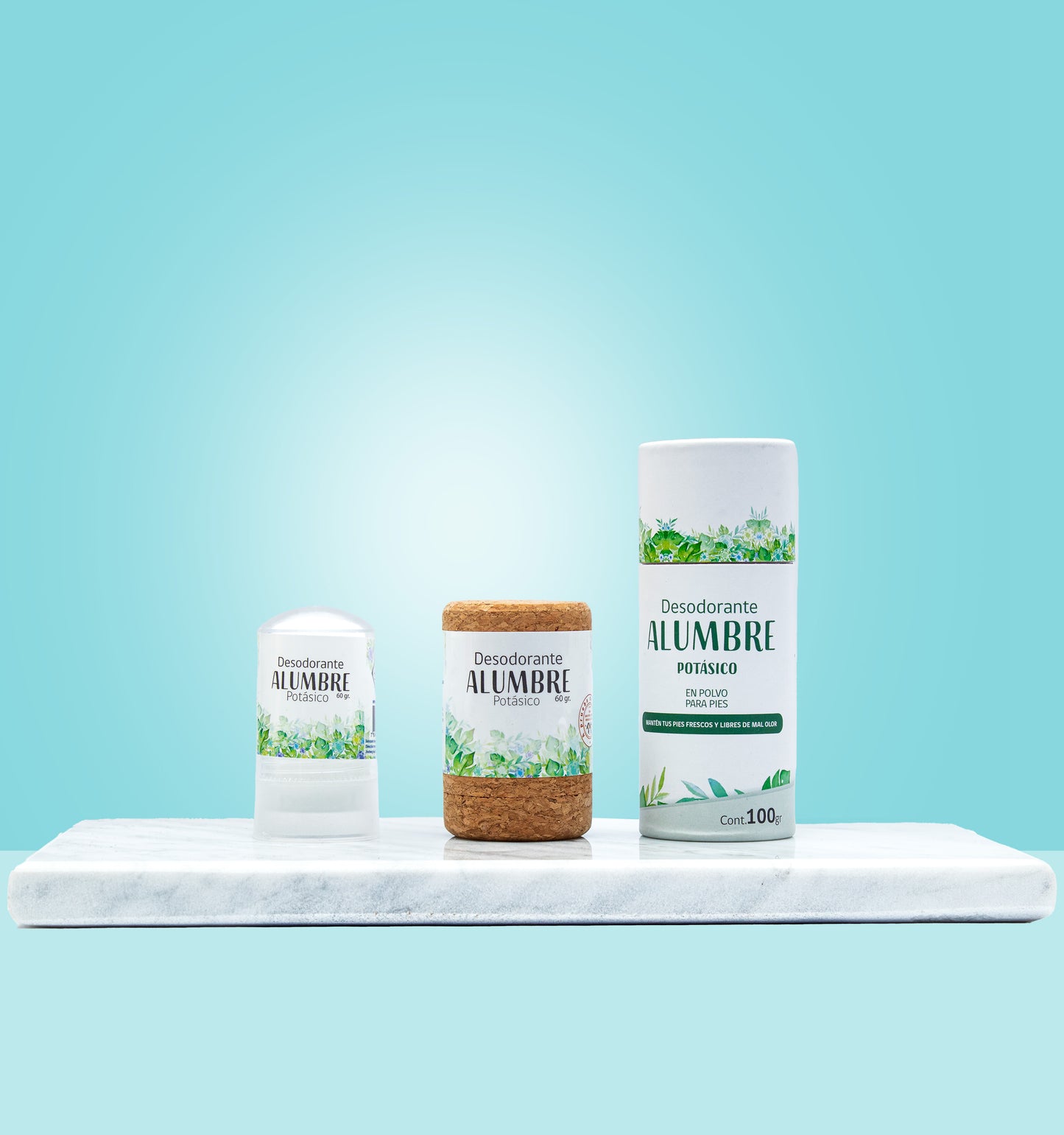 Pack de 3 Desodorantes alumbre HBM con 30% de descuento