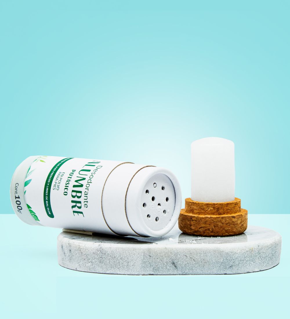 Pack Desodorante en envase de madera + Polvo Alumbre para pies