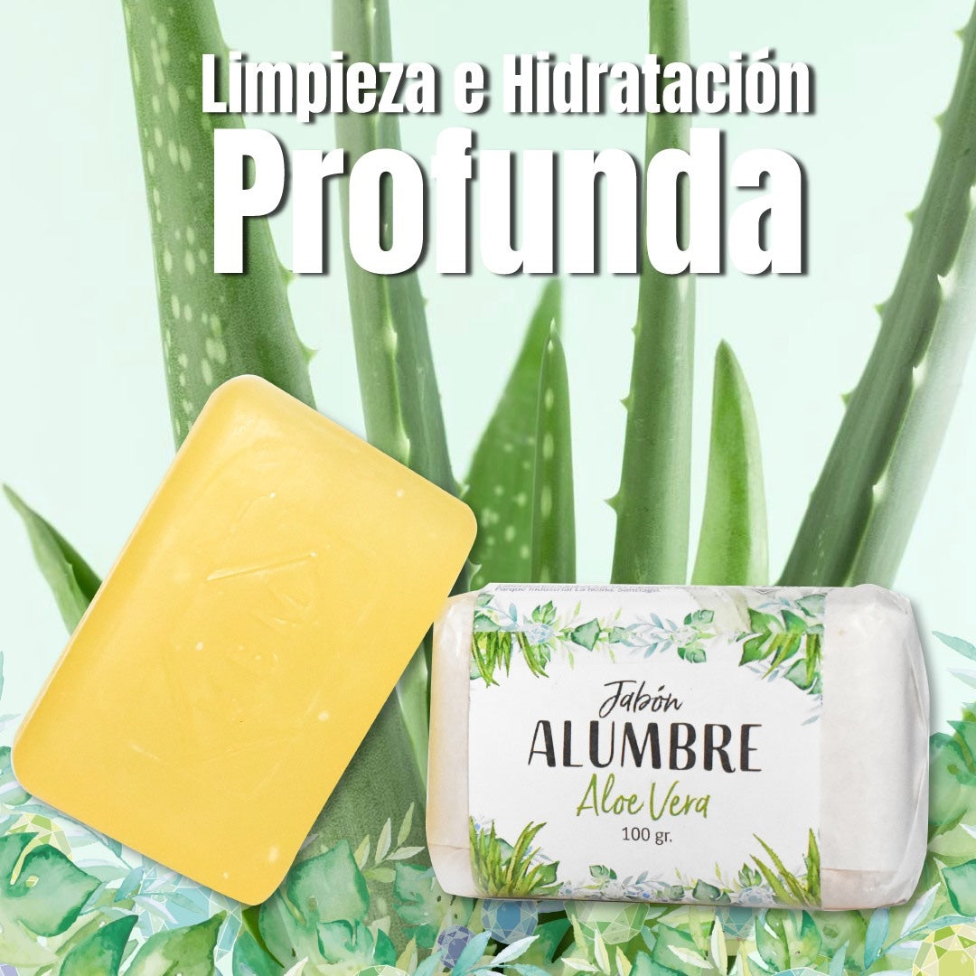 Jabón de piedra alumbre con aloe vera (piel seca y sensible)