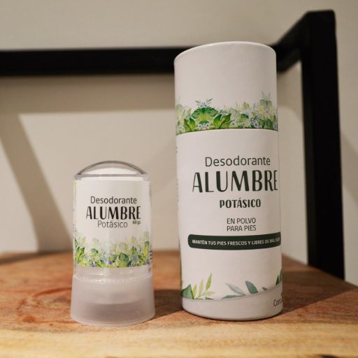 Pack de Desodorante piedra alumbre en barra y polvo de alumbre para pies HBM