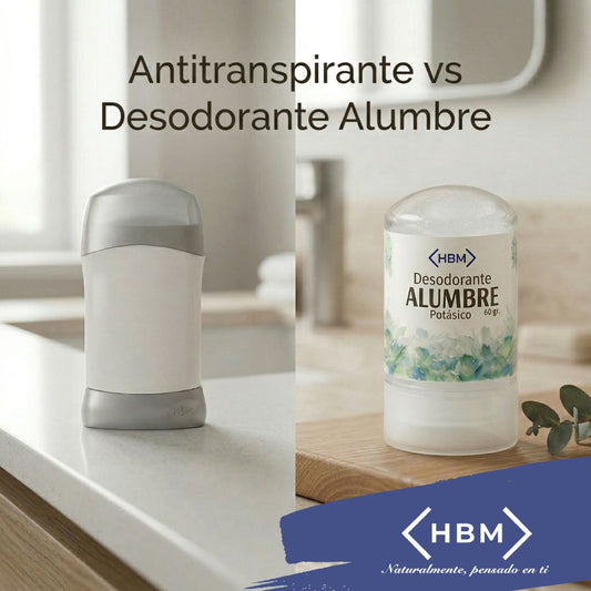 Diferencia entre Antitranspirante vs Desodorante Alumbre