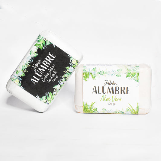 Descubre los Beneficios de Nuestros Jabones de Piedra de Alumbre: Con Carbón Activo y Árbol de Té, y con Aloe Vera