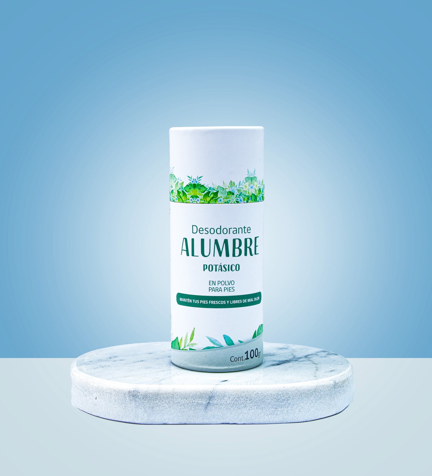 Polvo de alumbre para pies natural