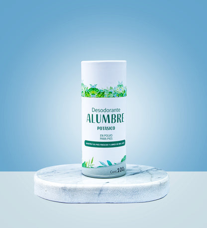 Polvo de alumbre para pies natural