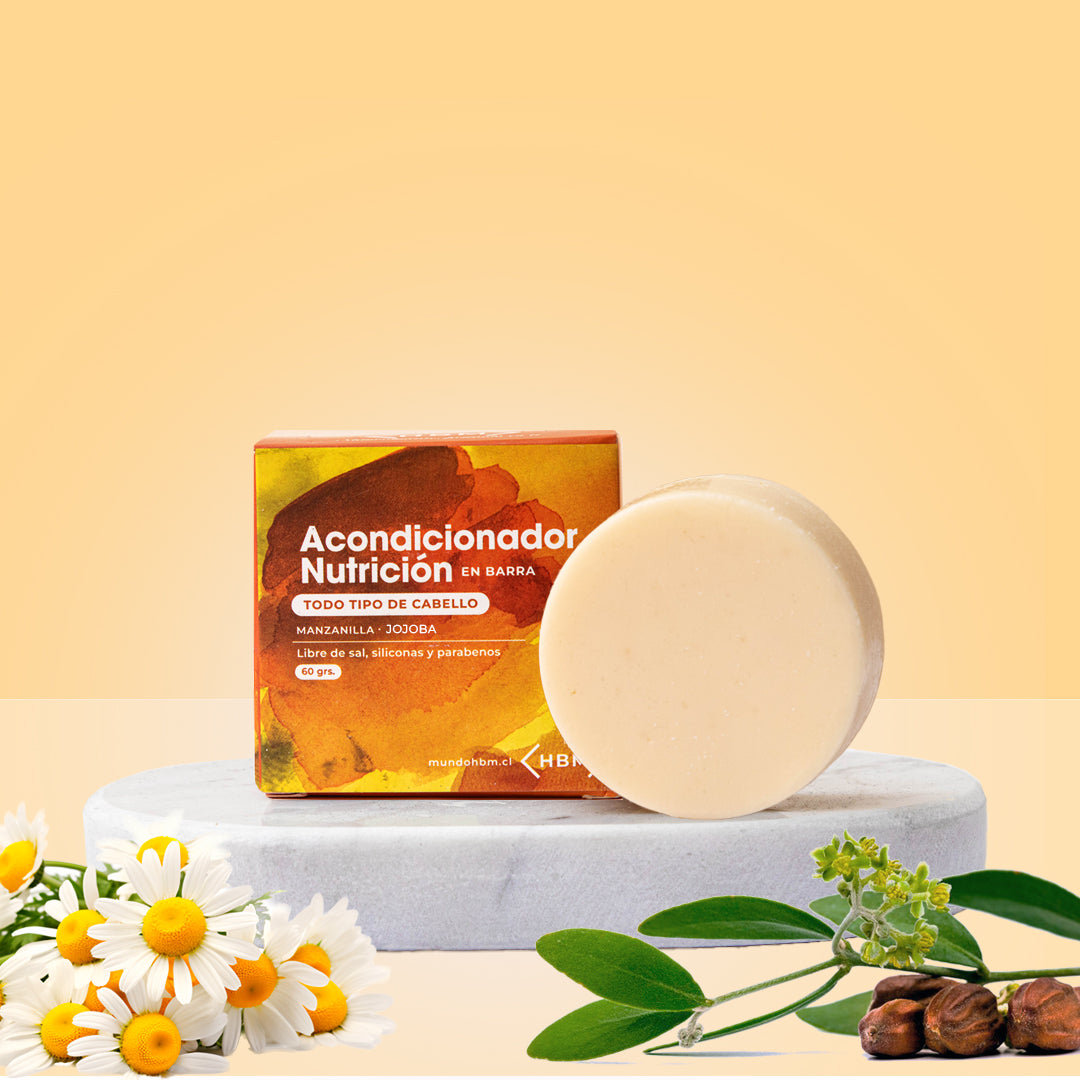 Acondicionador sólido natural brillo suavidad cabello